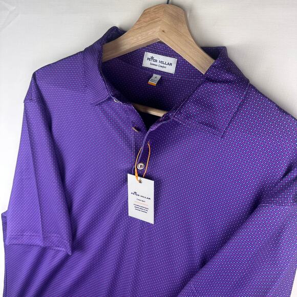 NWT Peter Millar Men's Size L Polo Golf Shirt Casual Collared Short Sleeve - Picture 4 of 11